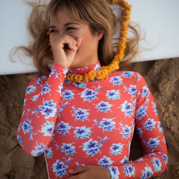 New acacia vintage aloha ehukai rashguard M fullpc - Picture 1 of 9